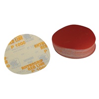 1000 Grit, 6" Dia Hook & Loop Sandpaper, 50 Pk